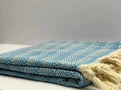 Light Blue Dots - %100 Original Turkish Cotton Towels