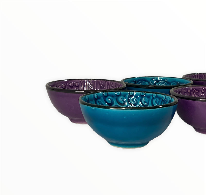 Handmade & Hand-painted Turkish Ceramic Bowls Collection "8CM"