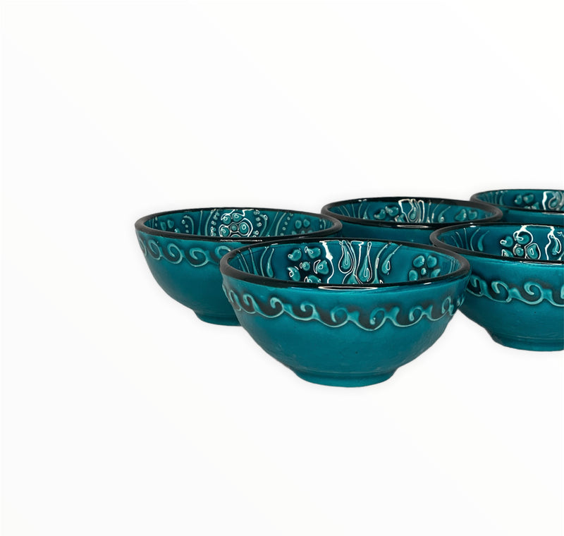 Handmade & Hand-painted Turkish Ceramic Bowls Collection "8CM"