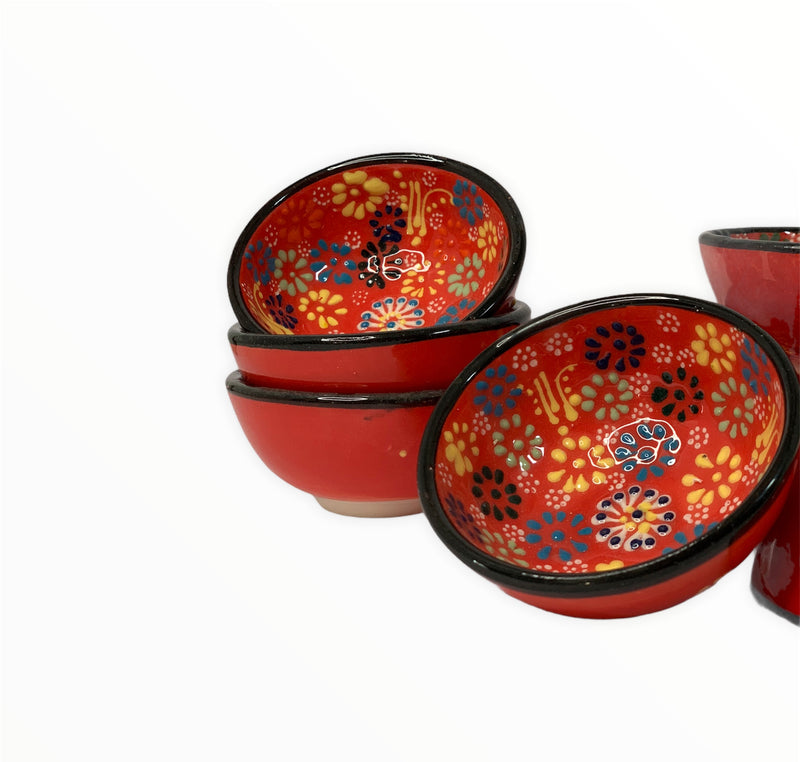 Handmade & Hand-painted Turkish Ceramic Bowls Collection "8CM"