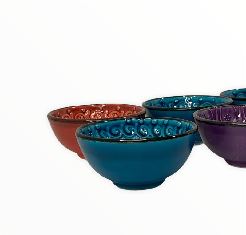 Handmade & Hand-painted Turkish Ceramic Bowls Collection "8CM"