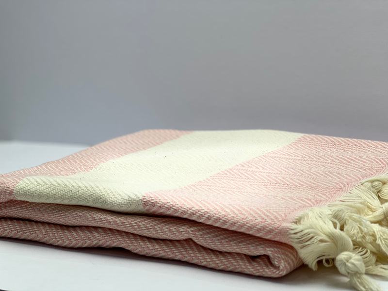Pink Shark Zigzag - %100 Original Turkish Cotton Towels