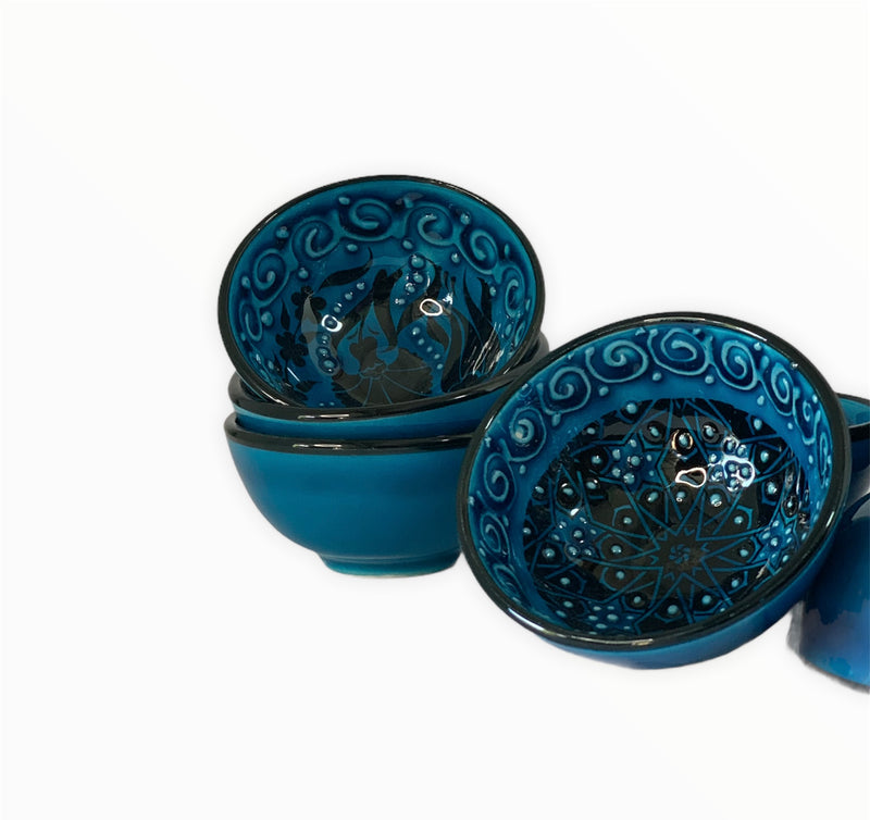 Handmade & Hand-painted Turkish Ceramic Bowls Collection "8CM"