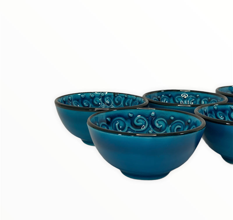 Handmade & Hand-painted Turkish Ceramic Bowls Collection "8CM"