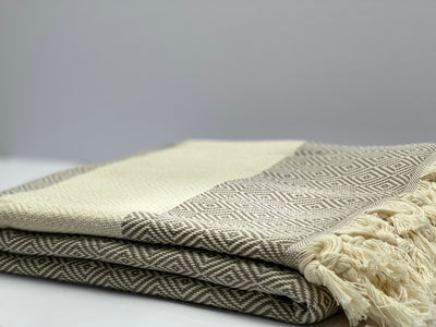Natural Grey Diamond - %100 Original Turkish Cotton Towels