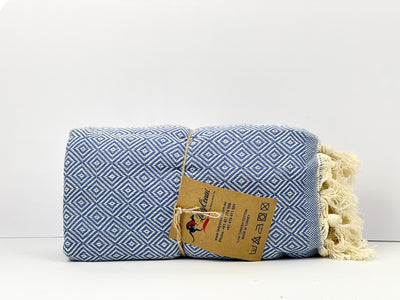 Full Blue Diamond - %100 Original Turkish Cotton Towels