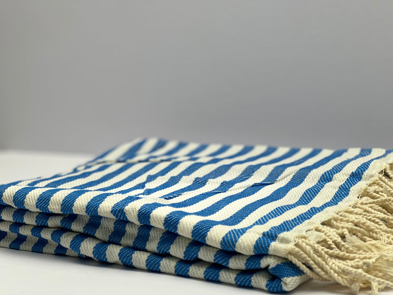 Blue Stripes - %100 Original Turkish Cotton Towels