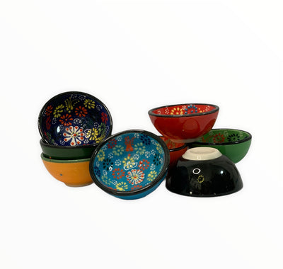 Handmade & Hand-painted Turkish Ceramic Bowls Collection "8CM"