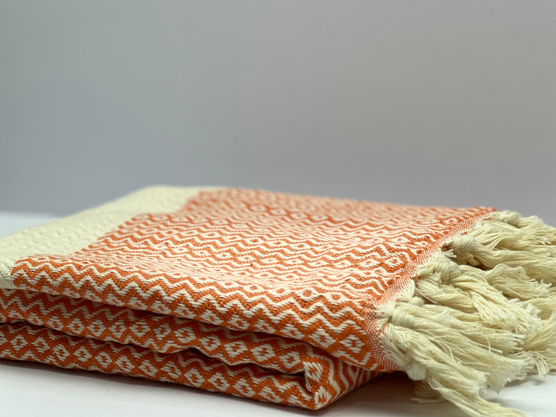 New Orange Fish Eye - %100 Original Turkish Cotton Towels
