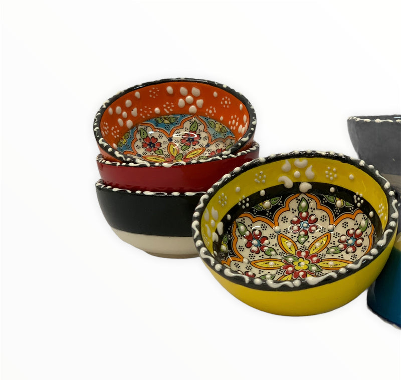 Handmade & Hand-painted Turkish Ceramic Bowls Collection "8CM"