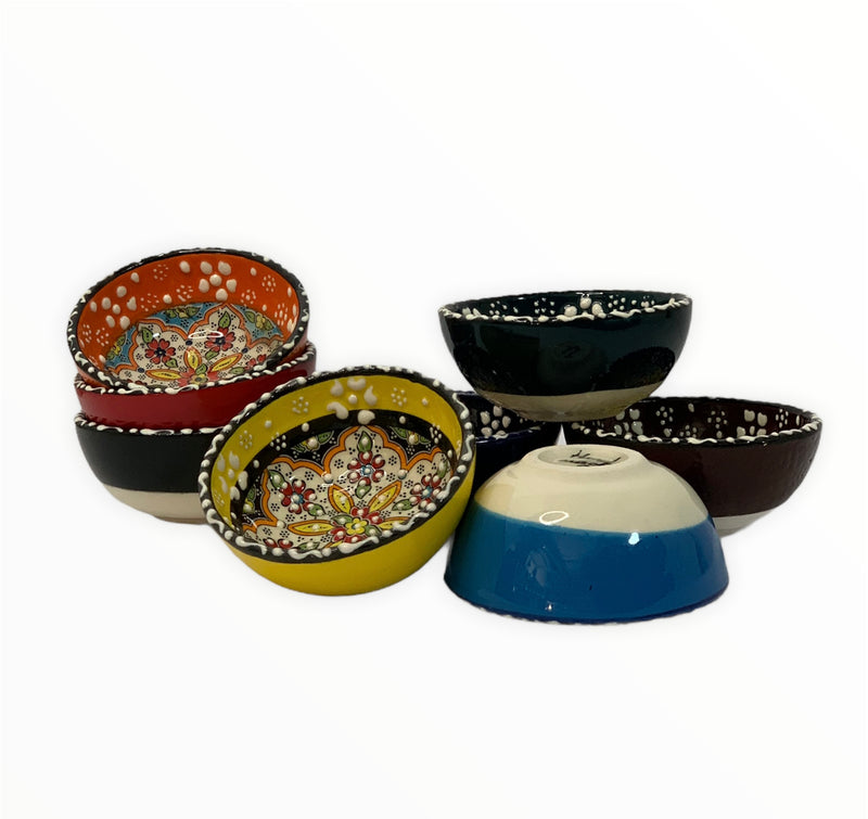 Handmade & Hand-painted Turkish Ceramic Bowls Collection "8CM"