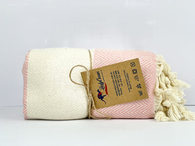 Pink Shark Zigzag - %100 Original Turkish Cotton Towels