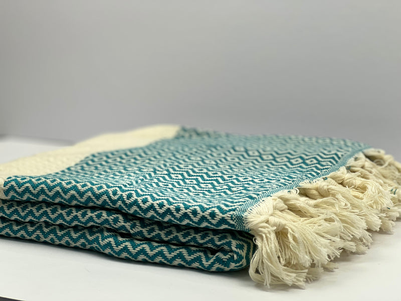 New Green Fish Eye - %100 Original Turkish Cotton Towels