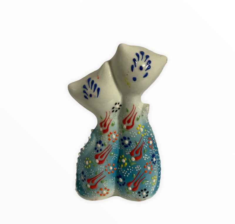 Hand painted Turkish Ceramic Twin Cat