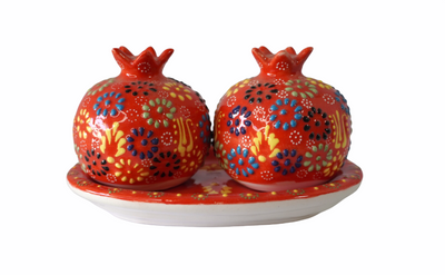 Pomegranate Ceramic Salt & Pepper Shakers -  RedPom