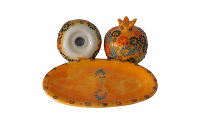 Pomegranate Ceramic Salt & Pepper Shakers -  OrangePom