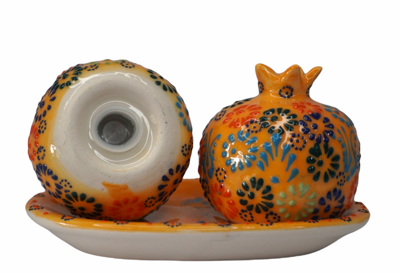 Pomegranate Ceramic Salt & Pepper Shakers -  OrangePom