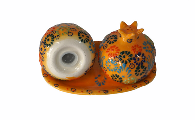 Pomegranate Ceramic Salt & Pepper Shakers -  OrangePom