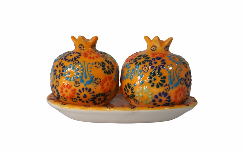 Pomegranate Ceramic Salt & Pepper Shakers -  OrangePom