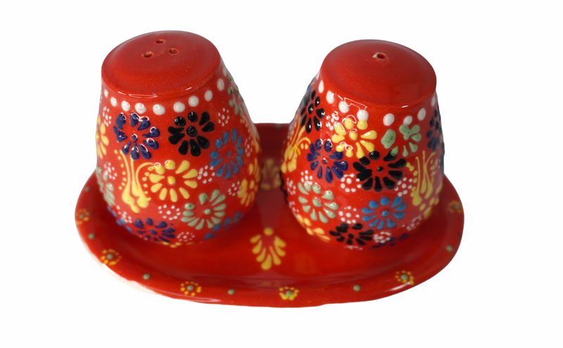 Ceramic Salt & Pepper Shakers -Red