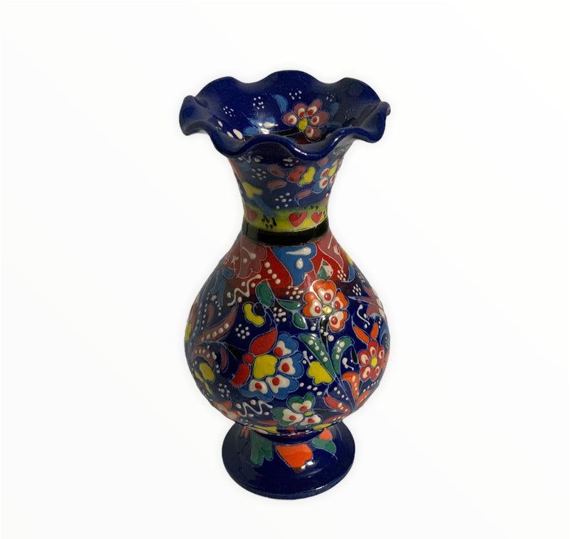 Denim Blue-Handmade & Hand Painted Ceramic Vase