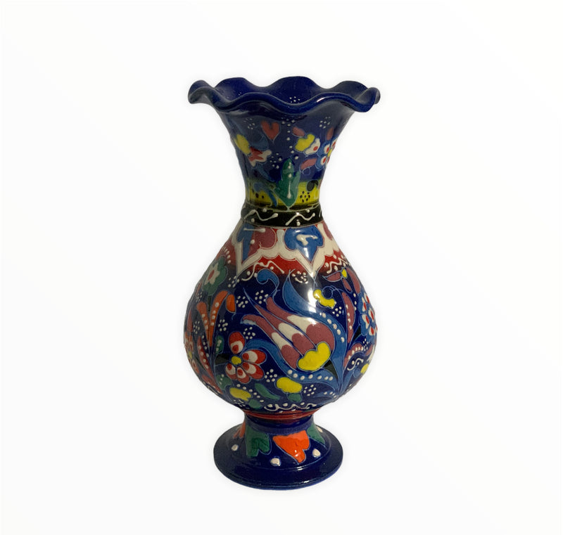 Denim Blue-Handmade & Hand Painted Ceramic Vase