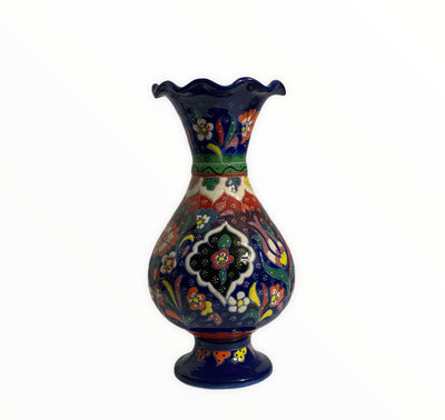 Dark Blue-Handmade & Hand Painted Ceramic Vase