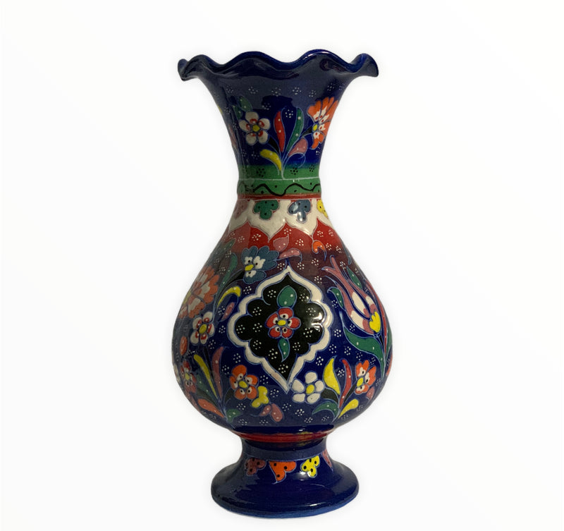 Dark Blue-Handmade & Hand Painted Ceramic Vase