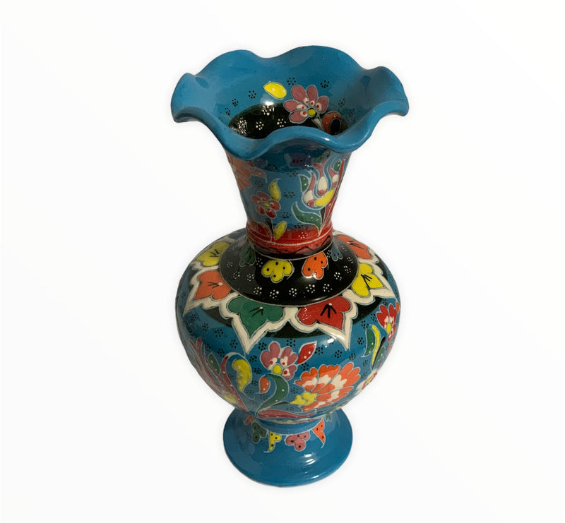 L.Blue-Handmade & Hand Painted Ceramic Vase