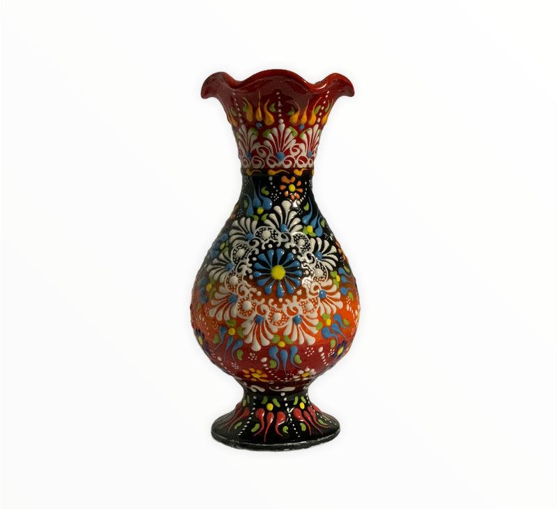 Red-Handmade & Hand Painted Ceramic Vase