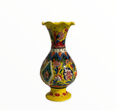 Yellow-Handmade & Hand Painted Ceramic Vase