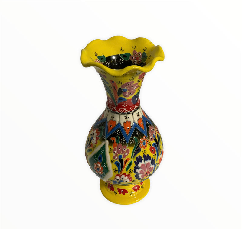 Yellow-Handmade & Hand Painted Ceramic Vase