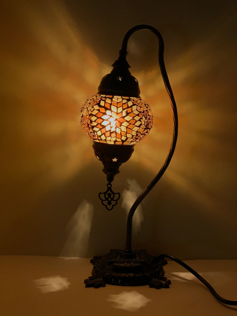 TURKISH MOSAIC SWAN LAMPS