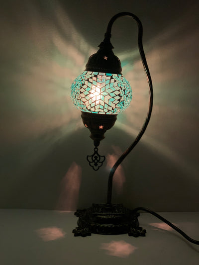 TURKISH MOSAIC SWAN LAMPS