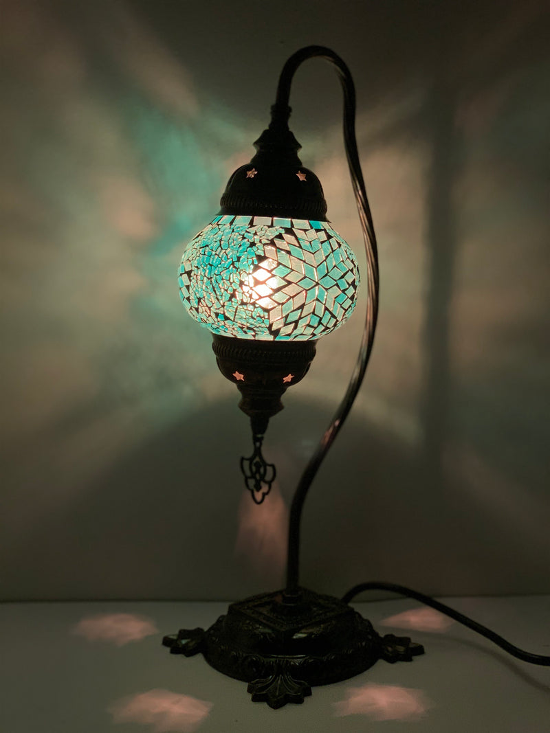 TURKISH MOSAIC SWAN LAMPS