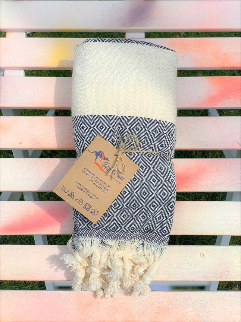 %100 Original Turkish Cotton Towels -NavyBlue-