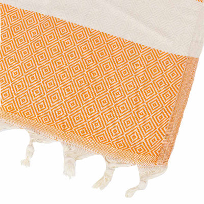 %100 Original Turkish Cotton Towels - ORANGE DIAMOND