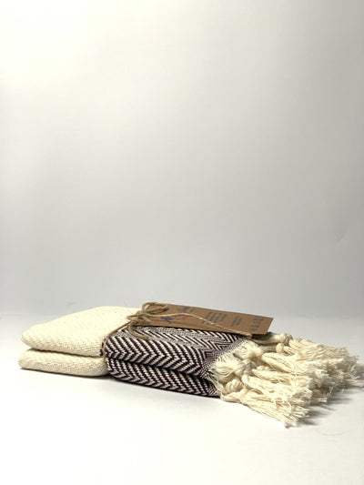 Dark Purple Fish-Back design Turkish Towel 100% Cotton