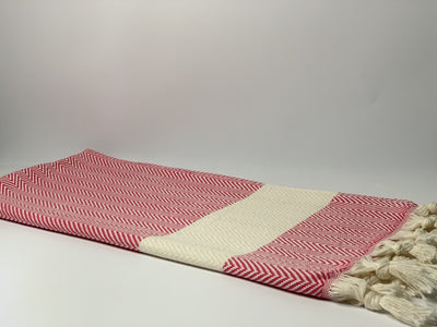 Pink Fish-Back design Turkish Towel 100% Cotton